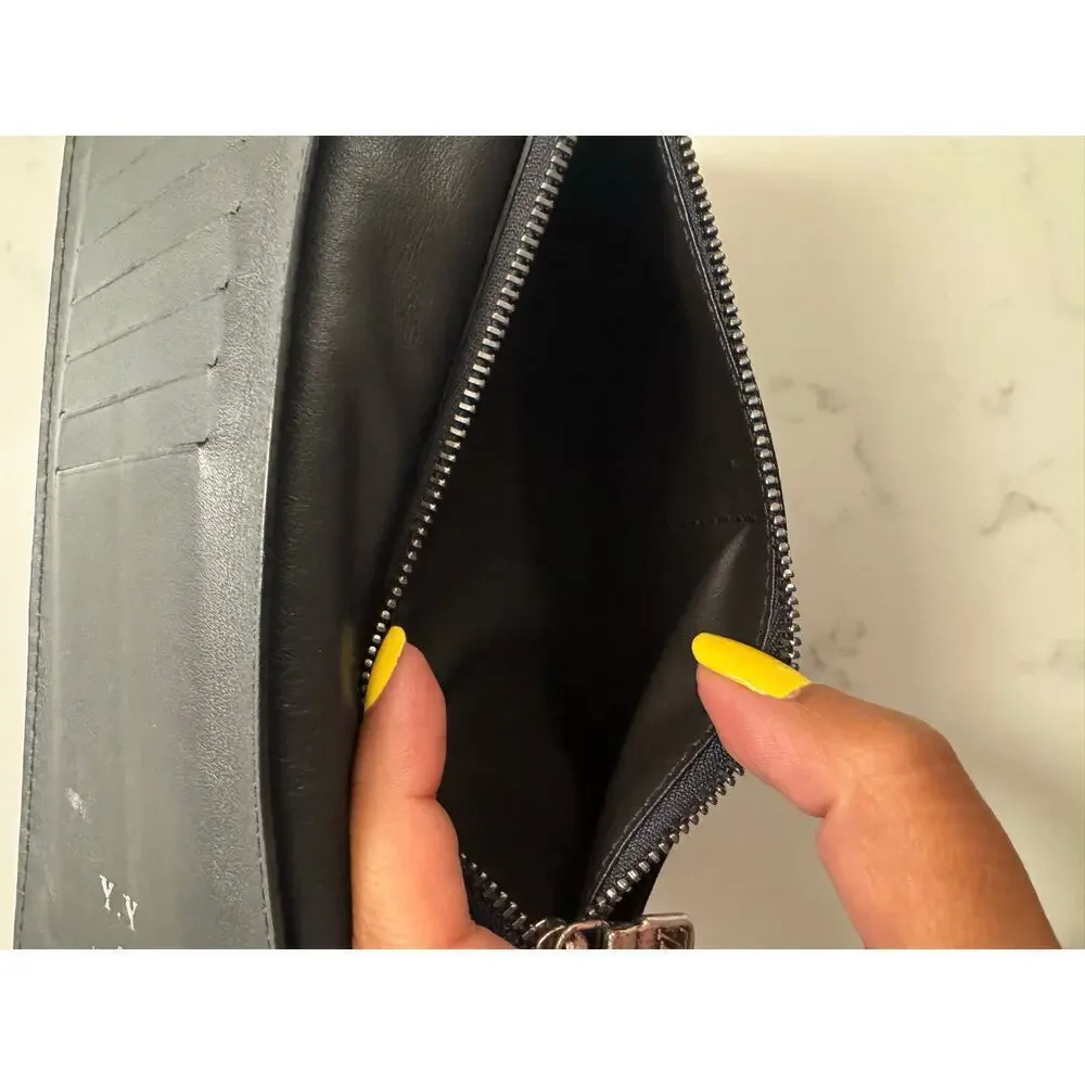 Louis Vuitton Black Long Epi Leather Brazza Wallet Authentic Designer Luxury